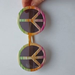 Rainbow peace sign sunglasses